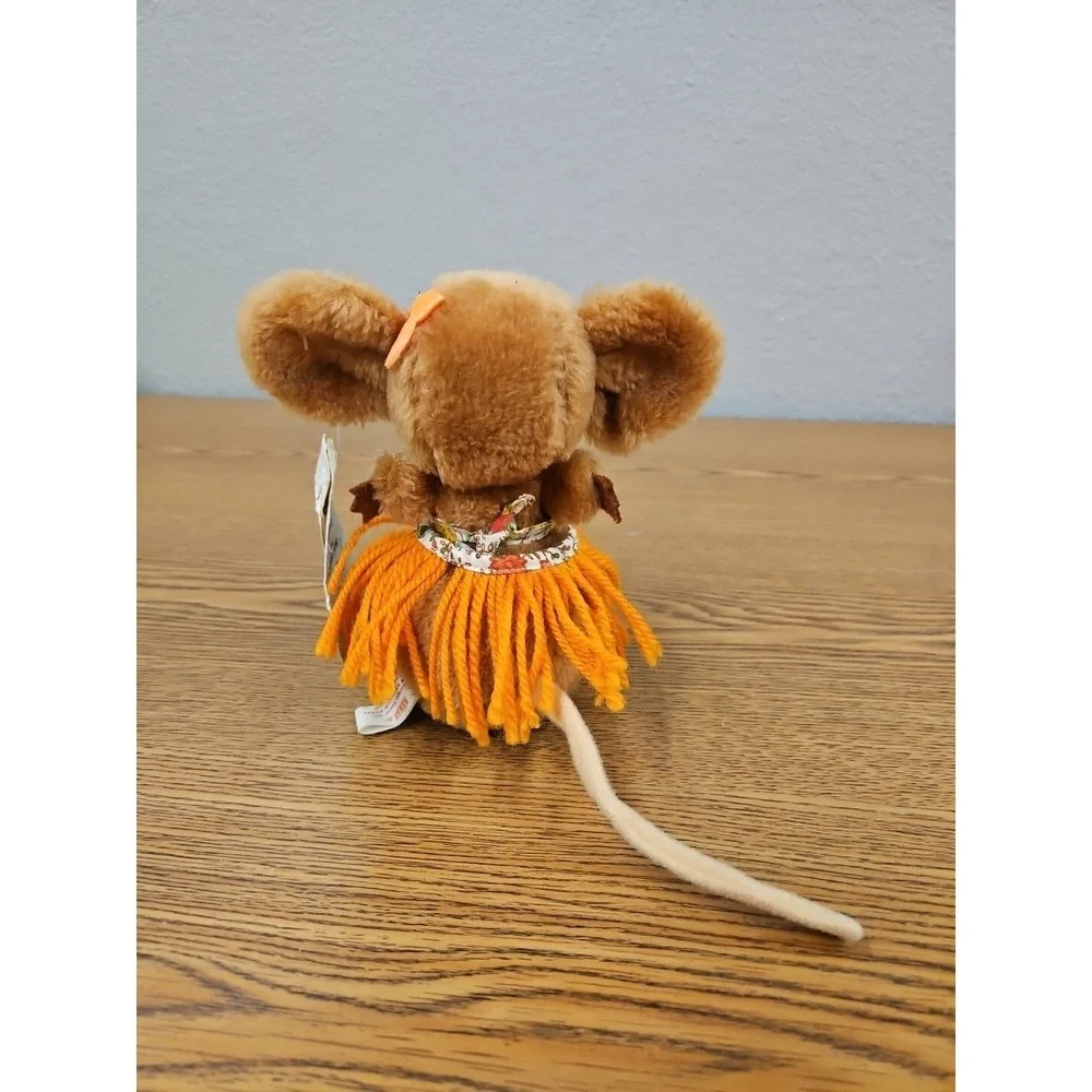 Vintage Kamar Aloha‎ Mouse Plush Toy Adorable W/tags(worn) 6.5